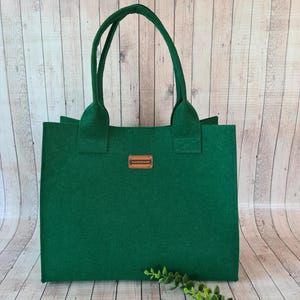 Filztasche mit Druckknopf, verschiedene Farben, Filzshopper, Bürotasche, Handtasche, Einkaufstasche, grüne Tasche Damen, Geschenke für sie,