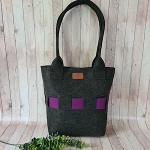 Shopper xxl, Filztasche, Schultertasche, Tasche mit langem Henkel, Arbeitstasche, Bürotasche, Schultasche, Lehrerin- Tasche,