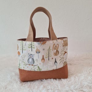 Kindertasche Waldtiere, Filztasche Kinder  , Mädchentasche , kleine Tasche für Mädchen