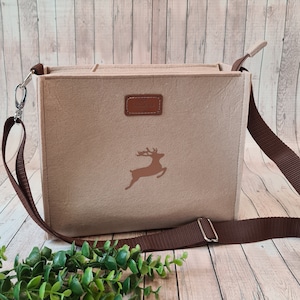 Dirndltasche mit Hirsch  ,  Crossbodytasche für Damen , Bauchtasche , kleine Filztasche, Umhängetasche,