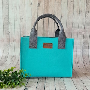 Filztasche klein, Double Color Tasche , Filzshopper, Tragetasche , Henkeltasche,   Kindertasche