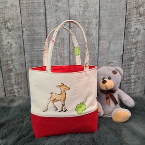 Kindertasche Reh , kleine Filztasche Kinder  , Mädchentasche , kleine Handtasche für Mädchen, mini Kindertasche, Freundebuchtasche,