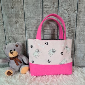 Kindertasche Hund , Mädchentasche , kleine Handtasche für Mädchen, Kinderbeutel, Stofftasche, Balletttasche, kleine Filztasche Kinder, Hund
