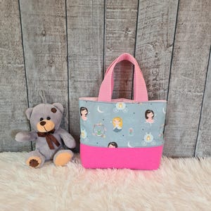 Kindertasche rosa  Ballerina, Tasche Filz Mädchen, Einkaufstasche Kinder,  Stofftasche, mini Mädchentasche  mit Henkel