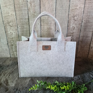 Filztasche klein mit Druckknopf, Filzshopper, kleine Handtasche , Henkeltasche, Arbeitstasche, Kindertasche, verschiedene Farben, Geschenk