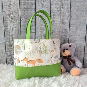 Kindertasche Waldtiere, Filztasche Kinder  , Mädchentasche , kleine Tasche für Mädchen