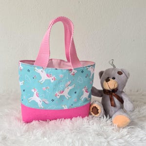 Kindertasche, Filztasche Kinder,  Mädchentasche rosa mit Einhorn , kleine Tasche für Mädchen, Einkaufstasche Kinder,rosa Handtasche Kinder,