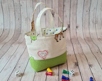 Kindertasche Reh, Kleinkind Tasche ,  Täschchen für Mädchen , Geschenktasche Ostern Kinder, Filztasche mini
