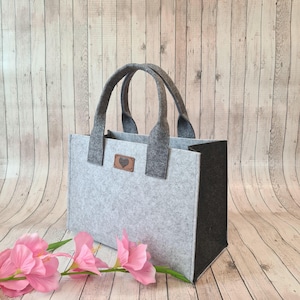 Filztasche klein, Double Color Tasche , Filzshopper, Tragetasche , Einkaufstasche, Handtasche,  Henkeltasche,   Kindertasche