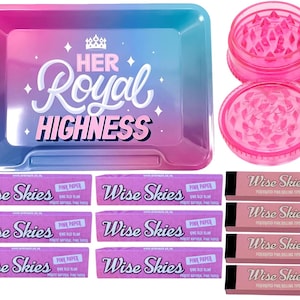 The Royal Highness Pink Tray Set Rolling paper Crusher Tips Set Crusher Attractive combination Gift Set
