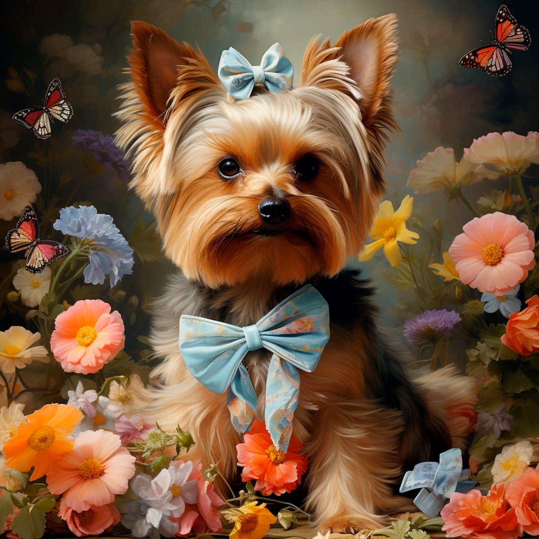 Yorkshire Terrier Custom Portrait Yorkshire Terrier Personalized Gift Dog Art Commission Dog