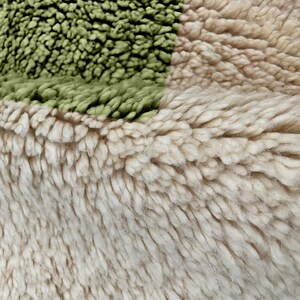 Colorful Moroccan Rug, Hand-Knotted Berber Wool, Yellow Green and Violet Bild 5