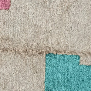 Colorful Moroccan Rug, Hand-Knotted Berber Wool, Blue Green and Violet zdjęcie 9