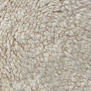 Beni Ourain Rug, Hand-Knotted Moroccan Wool, Ivory with Brown Circle Motif image 8