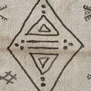 Beni Ourain Rug, Hand-Knotted Moroccan Wool, White Azilal Style Bild 5