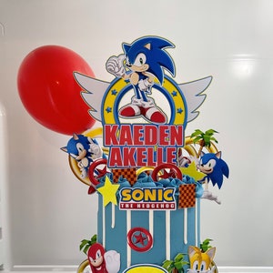 Sonic inspired pinata and stick pop smash birthday party boy game gamer  video fu