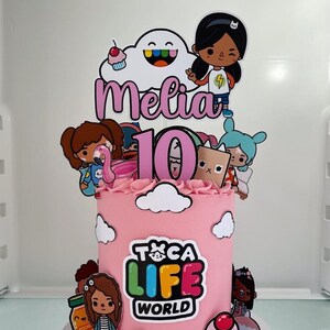 Toca boca cake topper set, toca life toppers (Please read listing details)