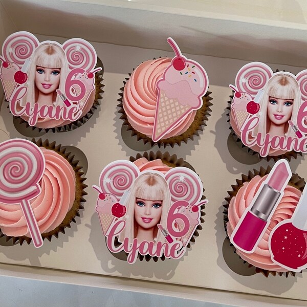 Barbie Cupcake Topper Etsy UK