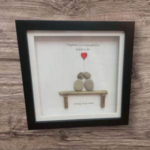 Pebble art couple,  relationship, love, any occasion, sentimental. Anniversary, birthday , Christmas, Valentine’s Day