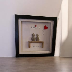 Pebble art couple,  relationship, love, any occasion, sentimental. Anniversary, birthday , Christmas, Valentine’s Day