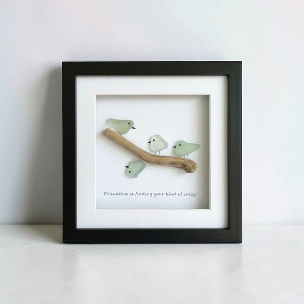 Seeglas Vögel Bilderrahmen: Freundschaft Geschenk