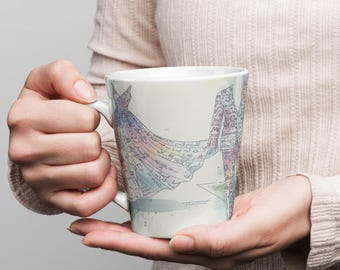 Taza de café con diseño de acuarela para programadores / Regalo tecnológico para desarrolladores y científicos de datos / Taza de cerámica de 355 ml / CODE FASHIONABLY