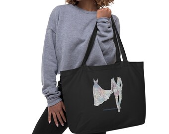 Bolso grande de lona orgánica para portátil / Regalo ideal para programadores y científicos de datos de CODE FASHIONABLY / Bolso para conferencias tecnológicas