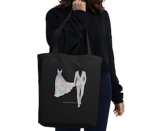 Bolso de mano de algodón con diseño de acuarela para mujeres en el sector tecnológico / Regalo para programadoras de CODE FASHIONABLY / Bolso de lona ecológico para programadoras