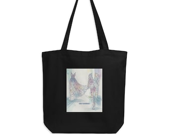 Aquarell Einkaufstasche. Programmierer Geschenk. Daten Wissenschaftler Geschenk. Turnbeutel. Coding Geschenk. Bautasche.