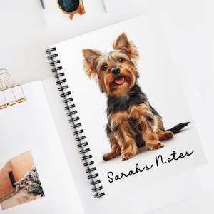 Yorkshire Terrier Dog Notebook, Personalised Yorkie Journal, Dog Lovers Gift, Pet Themed Stationery, Cute Animal Pad