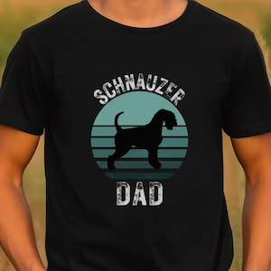 Retro Schnauzer Dad T-Shirt - Perfect tee for the Schnauzer loving guy