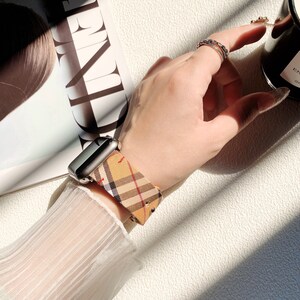 louis vuitton apple watch band etsy