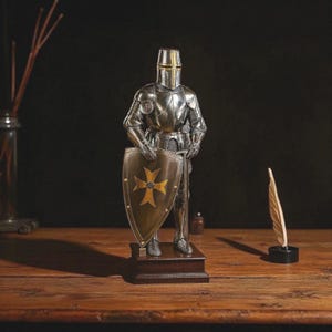 Handmade Medieval Templar Knight Full Armor Suit: Solid Steel Cosplay (XL, Pack of 2)