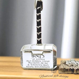 Engraved Thor Mjolnir Hammer Replica: Avengers Cosplay Prop