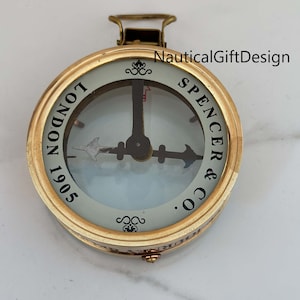 Nautical Compass Brass Vintage WWII Military Pocket Compass Gift item