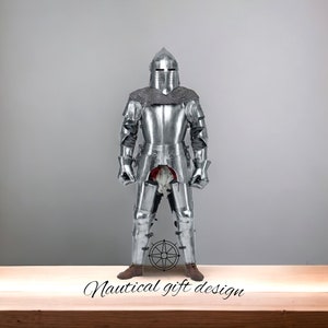 Handmade Medieval Knight Suit of Armor: Wearable Crusader Costume