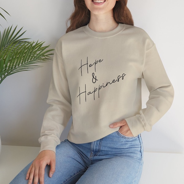 Sweater Hope and Happiness - Kuschelpulli für Entspannte Abende auf der Couch
