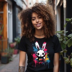 Graffiti Bunny Tee - Etsy