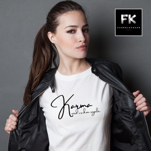 Karma wird's schon regeln T-Shirt | Achtsamkeit Geschenkidee | Geschenk Frau | Positives Denken |  Spirituell | Meditations Shirt