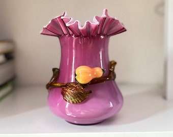 Victorian Cased Art Glass Vase