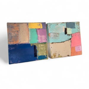 Textured Abstract Acrylic Paintings by J. Galvan (Pair) bild 2