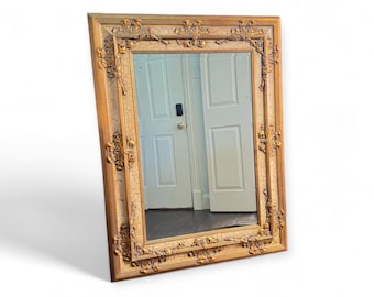 Large Ornate Gold and Cream Framed Mirror