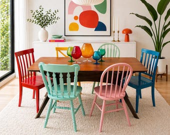 Dining Chairs, Custom Painted Sets of 4, 6 or 8 Chairs