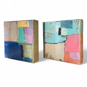 Textured Abstract Acrylic Paintings by J. Galvan (Pair) bild 10