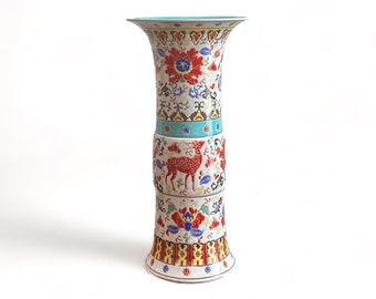 Gorgeous Colorful Porcelain Trumpet Vase