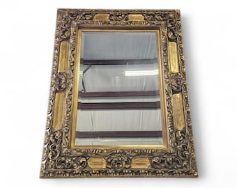Large Ornate Carved Wooden Mirror