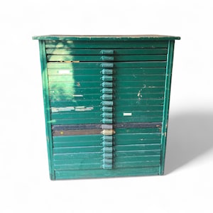 Vintage Hamilton Mfg Co Letterpress Cabinet