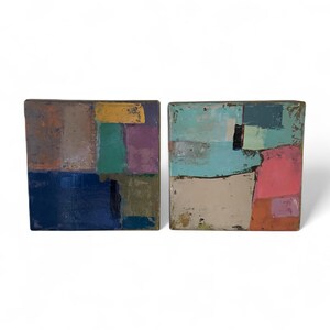 Textured Abstract Acrylic Paintings by J. Galvan (Pair) bild 3