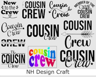 Citação engraçada Svg, Primo svg, Melhor primo svg, The Cousin Crew svg, Primo svg, Família svg, Melhor primo svg, Citação de primo svg, Esquadrão de primos