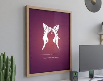 Poster di Ahri, citazione di Ahri su League of Legends, stampa artistica da parete per videogiochi, stampa artistica da parete di Ahri, regalo per giocatori di LoL, regalo per fidanzato, stampa di Ahri